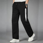 Loose Fit Men’s Straight-Leg Stripe Running Sweatpants-HighTouch