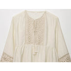 Elegant Loose O-Neck Summer Shirt for Women-HighTouch