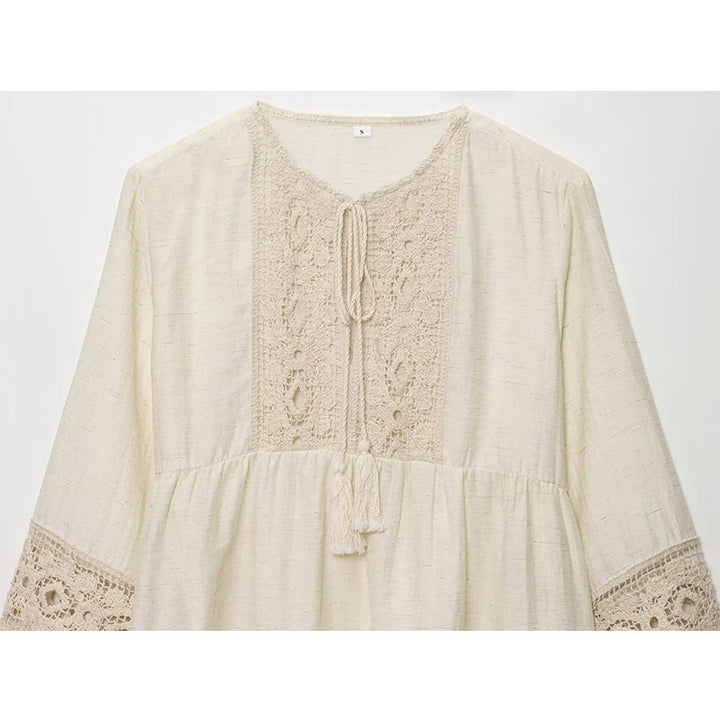 Elegant Loose O-Neck Summer Shirt for Women-HighTouch