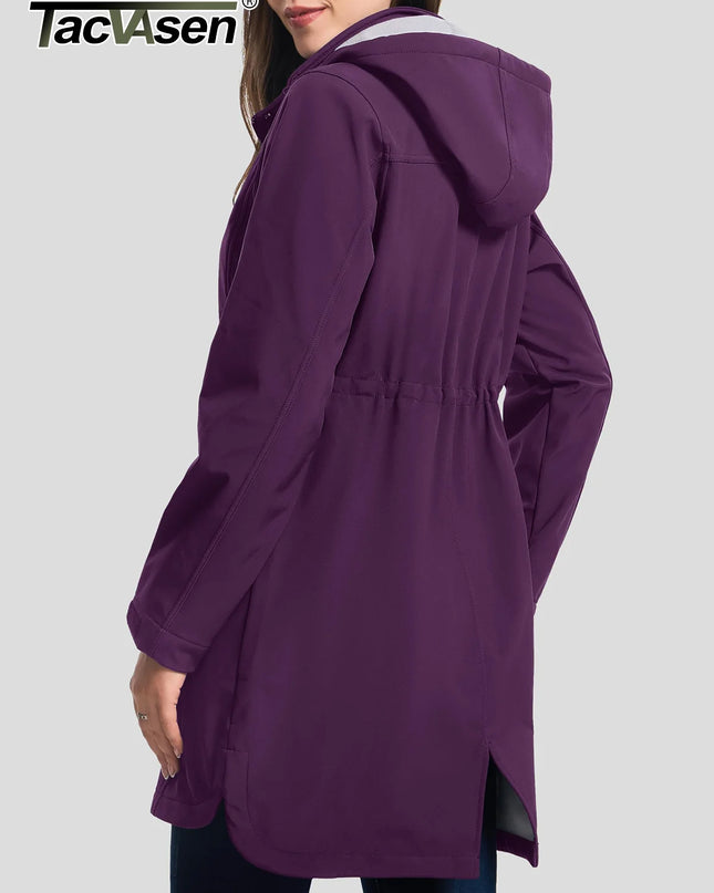Waterproof Long Hooded Softshell Parka Women