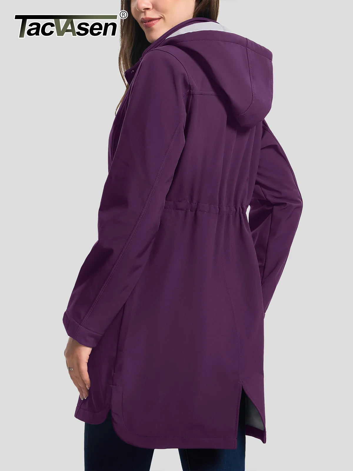 Waterproof Long Hooded Softshell Parka Women