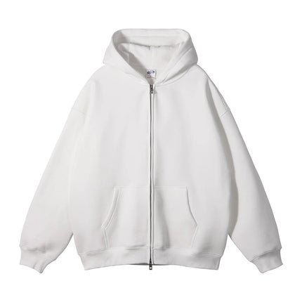 Premium Heavyweight Fleece Double‑Zip Cardigan Hoodie UK