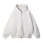 Premium Heavyweight Fleece Double‑Zip Cardigan Hoodie