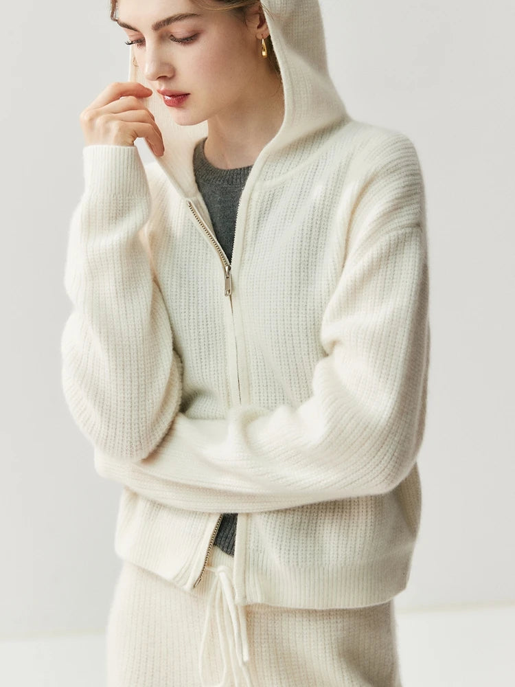 Cashmere Hooded Knit Set