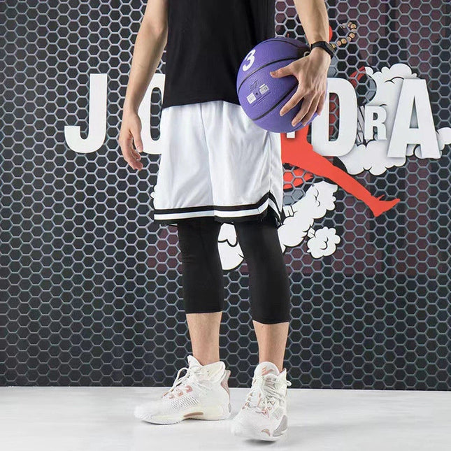 SONECHOKI genou longueur basket-ball Shorts hommes rayé ample course Sport gymnase maille respirant Fitness entraînement bas mâle