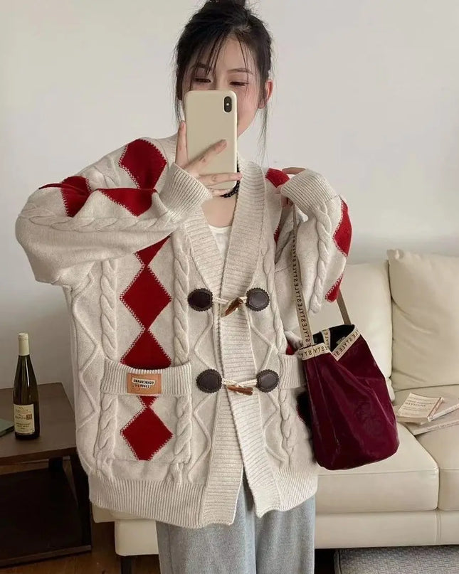 Cappotto Cardigan Aperto Lavorato a Maglia da Donna