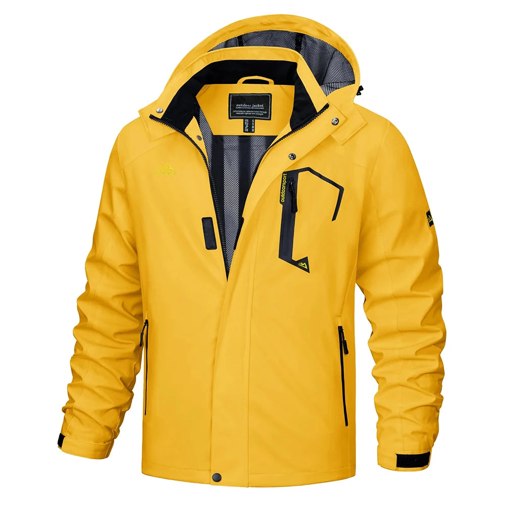 Men's Lightweight Mesh-Lined Waterproof Windbreaker Jacket-HighTouch