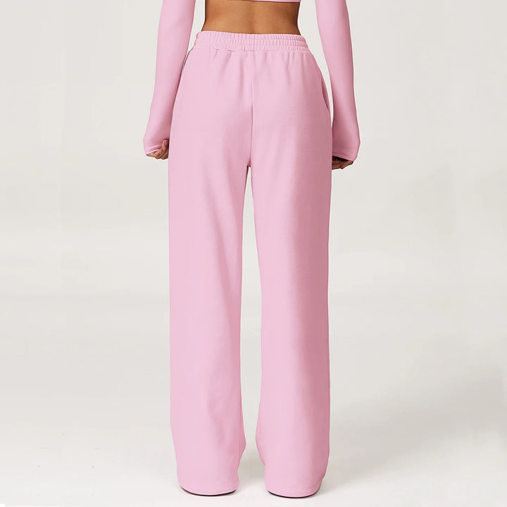 High-Waisted Wide-Leg Yoga & Gym Flared Trousers for Women-HighTouch