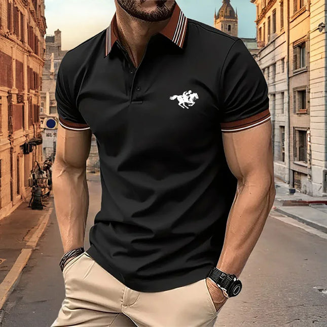 Lightweight Men’s Summer Polo – Breathable, Button-Collar Casual Top