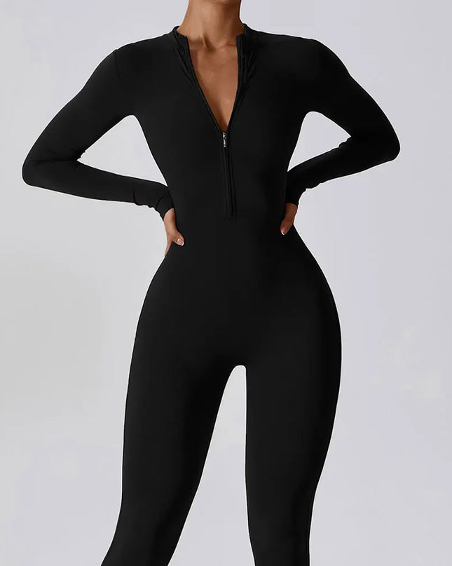 Women’s Long Sleeve Zip Jumpsuit