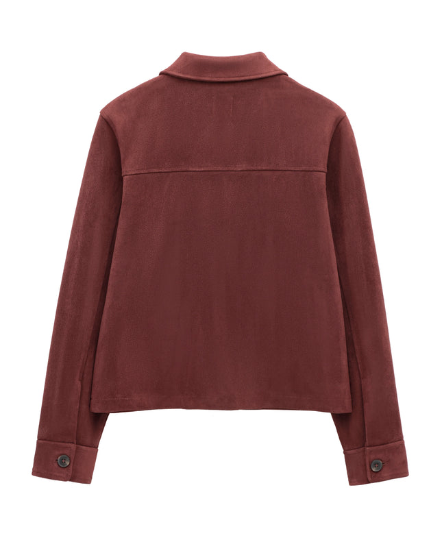 Women's Winter Zipper Jacket - Elegant Short Street Coat with Pocket