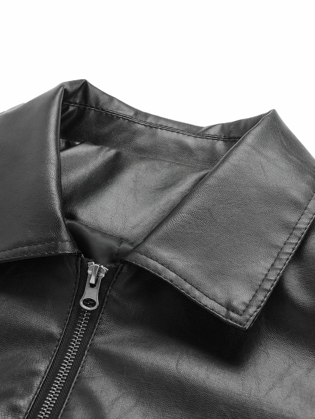 Men’s Lapel Leather Jacket