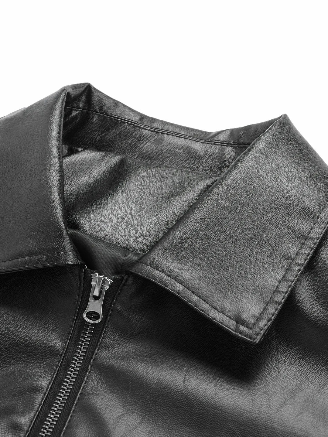 Men’s Lapel Leather Jacket-HighTouch