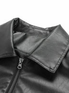 Men’s Lapel Leather Jacket-HighTouch