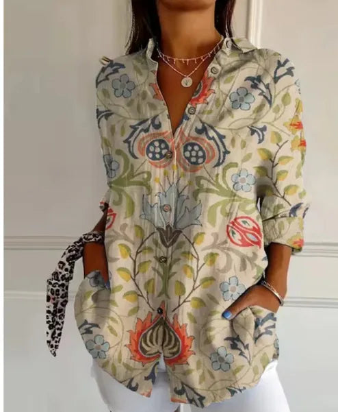 Harper | Elegant Floral Shirt & Blouse-HighTouch