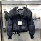 Short White Duck Down Parka Women-HighTouch