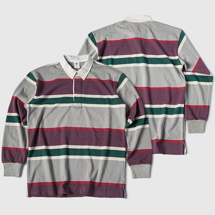 Vintage Campus Striped Button-Down Polo Tee – Ivy Prep Long Sleeve