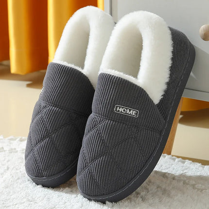 Unisex Plush Fur Slide Slippers – Warm Ankle Soft-Sole Indoor Fashion