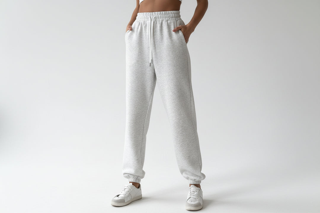 Women High Waist Cotton Sweatpants Oversized Loose Fit-HighTouch