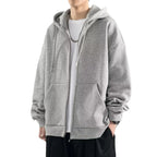 Men’s Zip-Up Hoodies Cardigan – Loose Fit