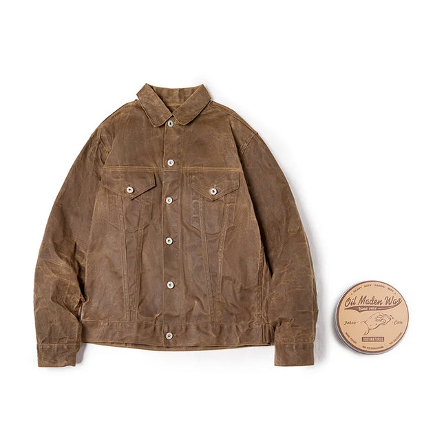 Heavyweight Waxed Canvas Safari Jacket Men