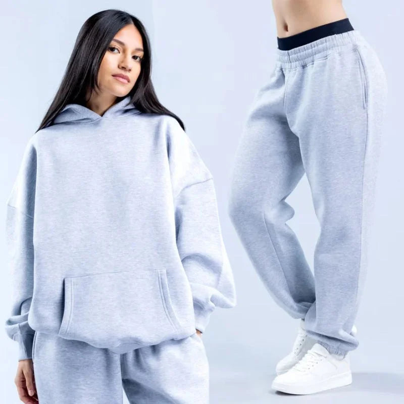 Women Wide Leg Jogger Sweatpants Low Waist Loose Fit-HighTouch