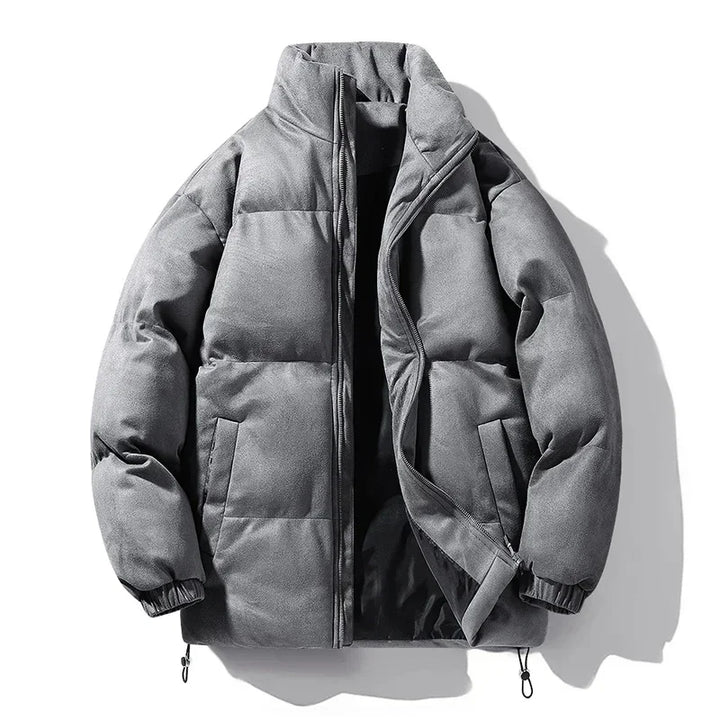 Deerskin Velvet Parka – Thick Fleece-Lined Men’s Winter Jacket-HighTouch