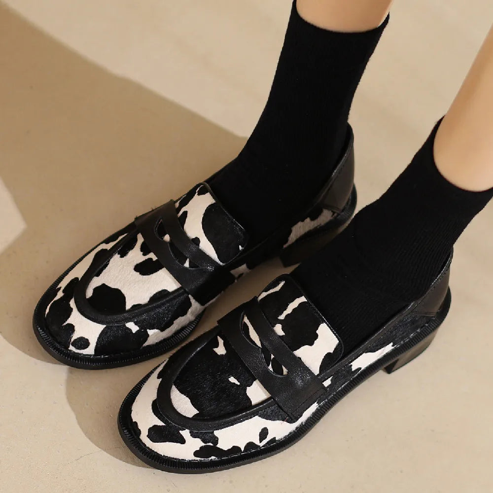 Horsehair Slip-On Flats-HighTouch