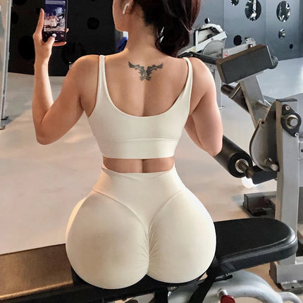 High-Waist Nylon Yoga Leggings for Women – Seamless, Butt-Lifting, Squat-Proof Fitness Tights