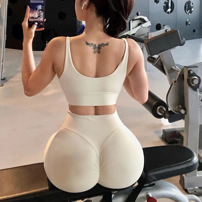 High-Waist Nylon Yoga Leggings for Women – Seamless, Butt-Lifting, Squat-Proof Fitness Tights