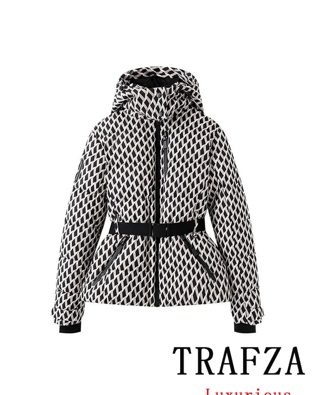 Vintage Oversized Hooded Winter Jacket for Women