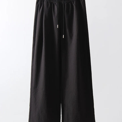 Stay Fresh & Stylish – High-Waist White Wide-Leg Sweatpants