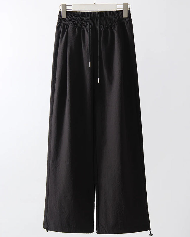 Stay Fresh & Stylish – High-Waist White Wide-Leg Sweatpants