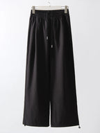Stay Fresh & Stylish – High-Waist White Wide-Leg Sweatpants-HighTouch