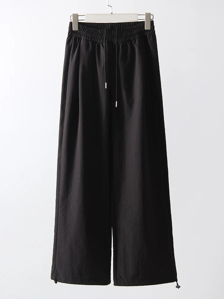 Stay Fresh & Stylish – High-Waist White Wide-Leg Sweatpants-HighTouch
