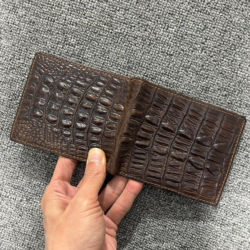 Vintage Dragon Pattern Leather Wallet