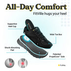 FitVille Men’s Walking Shoes – Extra Wide Lightweight Sneakers for Flat Feet-HighTouch