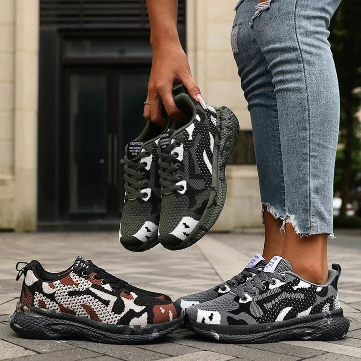 Camo Trail Sneakers – Breathable Cushioned Support
