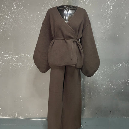 Women’s V‑Neck Knit Set