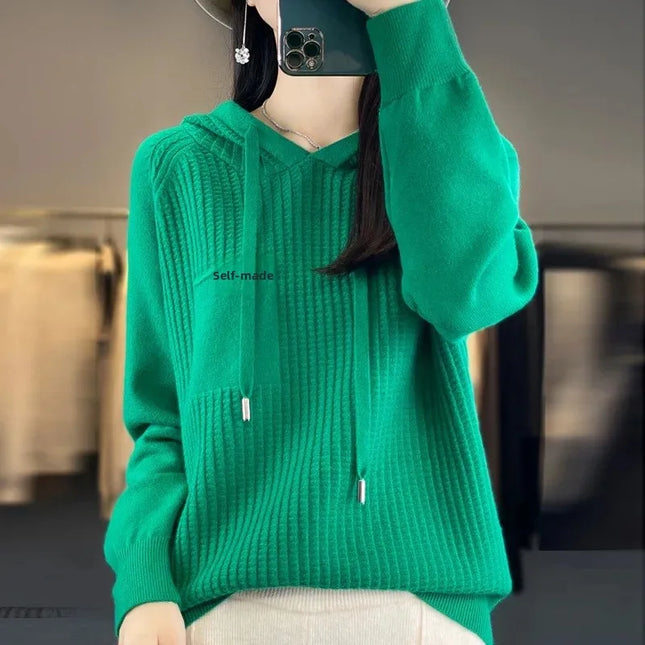 Women’s Short Knitted Hoodie