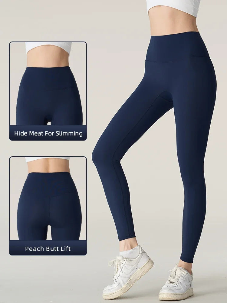 Leggings da donna per yoga a vita alta, sollevamento dei fianchi, pantaloni sportivi per corsa e ciclismo