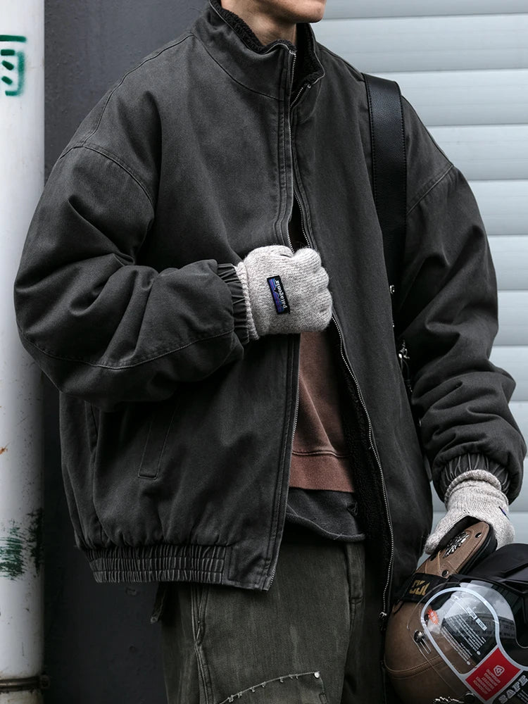 Japanese Vintage Polar Fleece Jacket Men-HighTouch