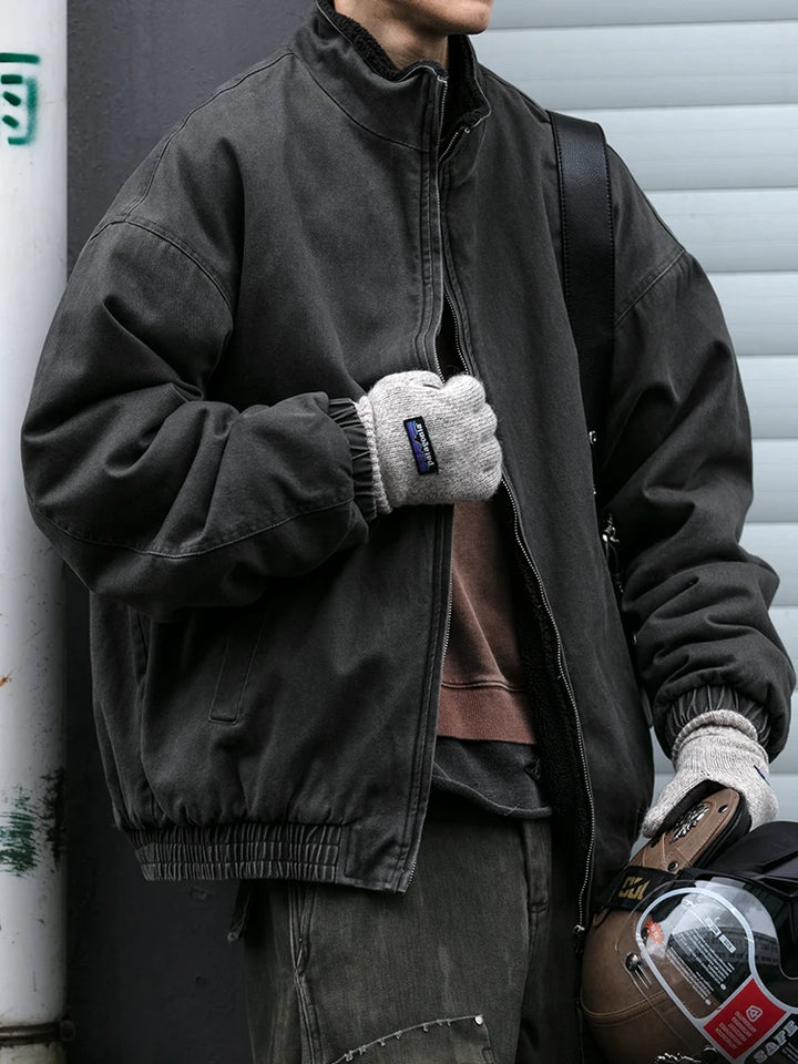 Japanese Vintage Polar Fleece Jacket Men-HighTouch