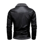 Men’s Slim High-Quality PU Leather Motorcycle Jacket-HighTouch