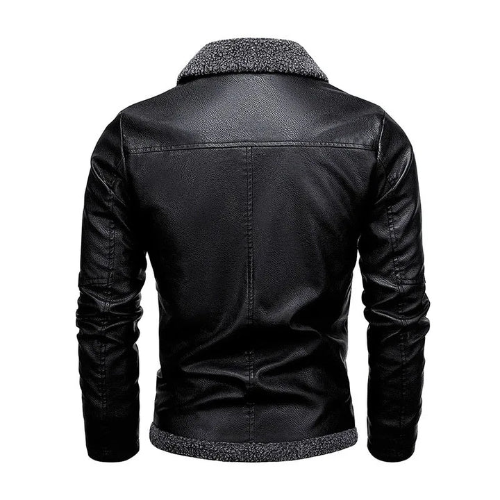 Men’s Slim High-Quality PU Leather Motorcycle Jacket-HighTouch