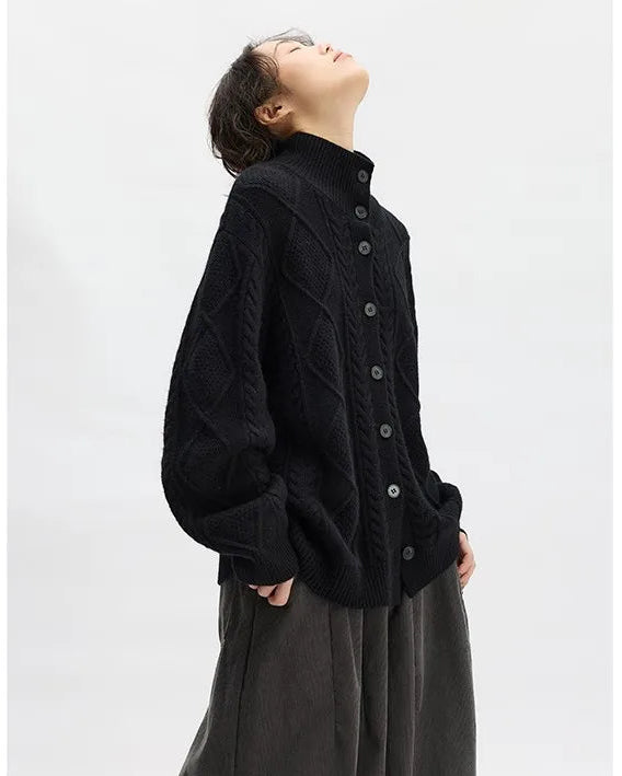Women’s Cable Knit Cardigan-HighTouch