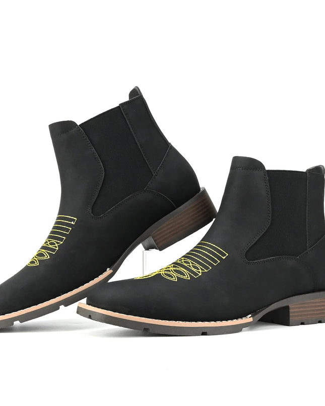 Men’s Embroidered Ankle Boots