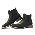 Men’s Embroidered Ankle Boots-HighTouch