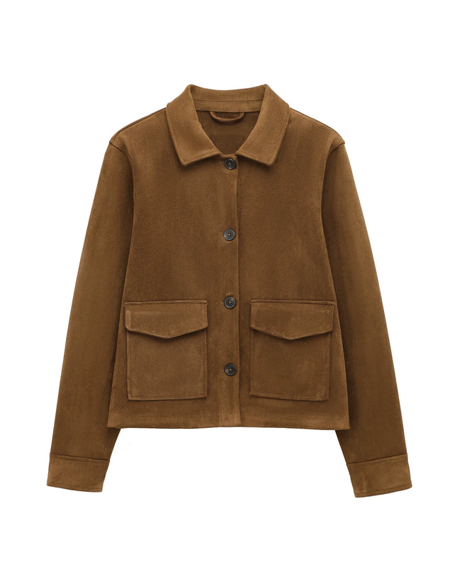Women's Winter Zipper Jacket - Elegant Short Street Coat with Pocket