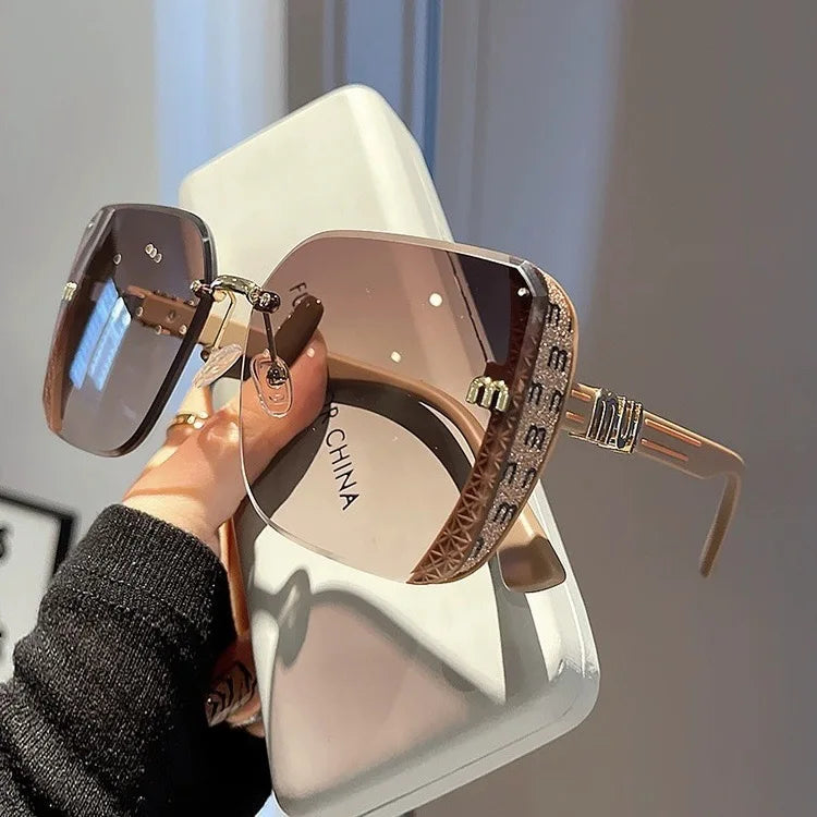 Oversized Square Sunglasses – Luxury Vintage Women’s UV400 Shades-HighTouch